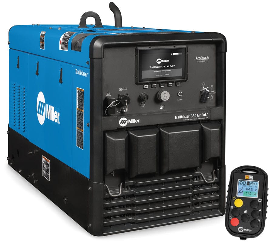 Miller Welders Miller Trailblazer 330 Air Pak w/Excel Power, Battery Charge, Polarity Reversing, Cooler/Separator & WIC 907836003