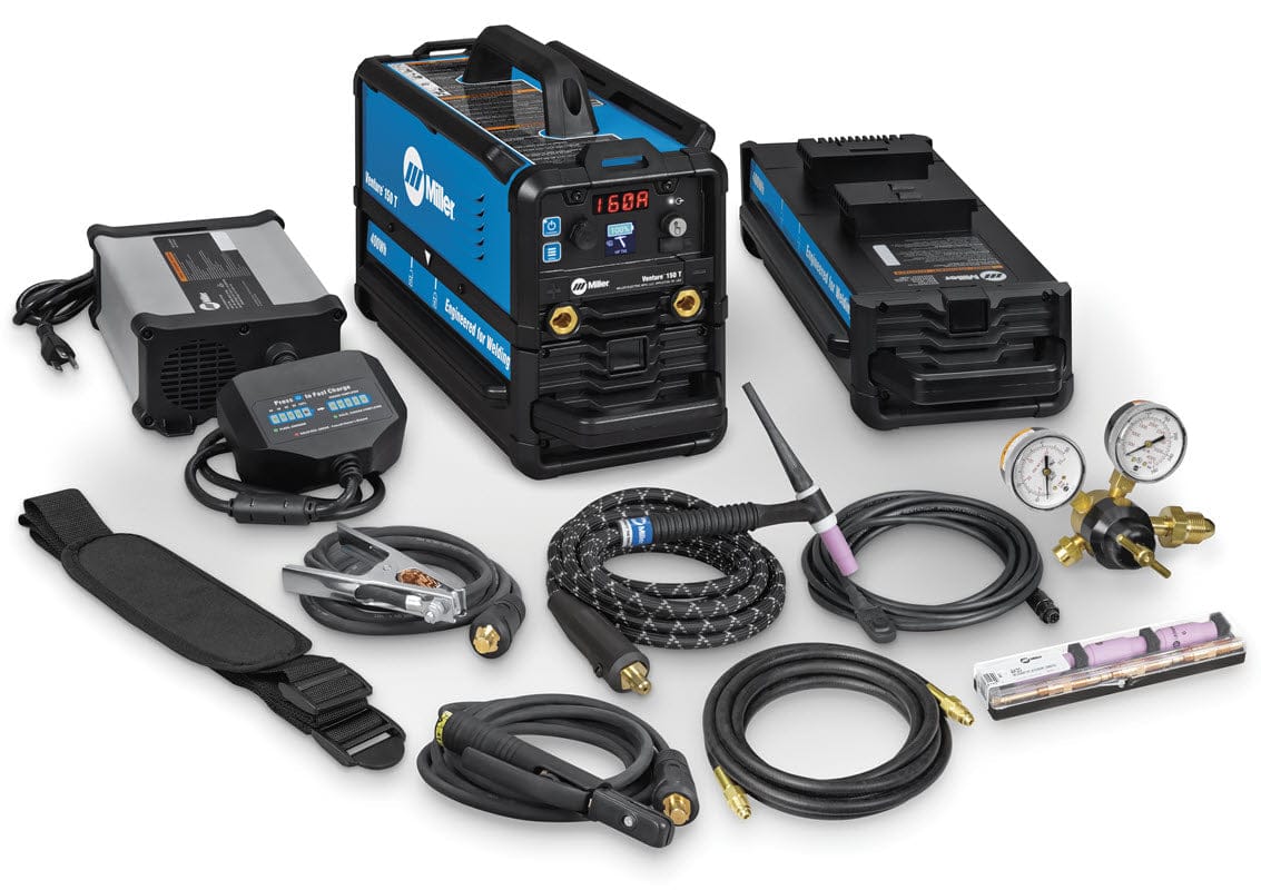 Miller Welders Miller Venture 150 T Battery Welder w/Two 400Wh Batteries, Charger  and TIG Kit 951000257