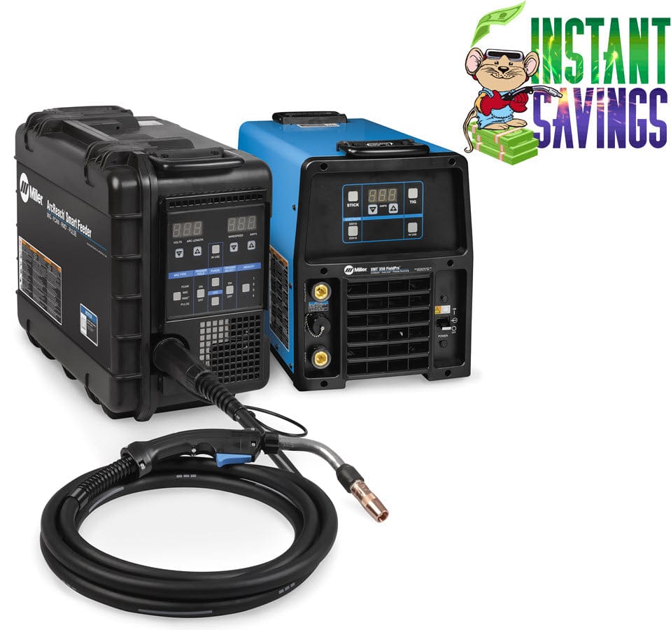 Miller Welders Miller XMT 350 FieldPro Polarity Reversing ArcReach Smart Feeder Package 951739