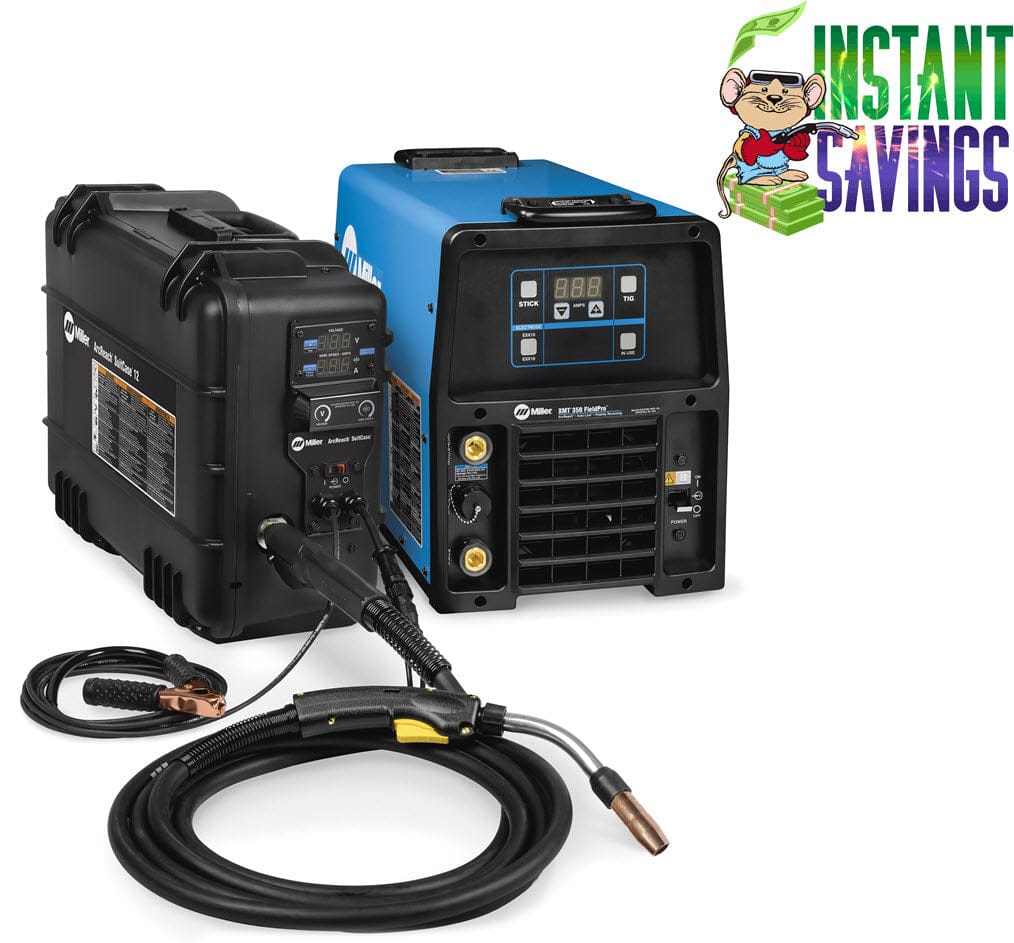Miller Welders Miller XMT 350 FieldPro Polarity Reversing ArcReach Suitcase 12 Package 951735001
