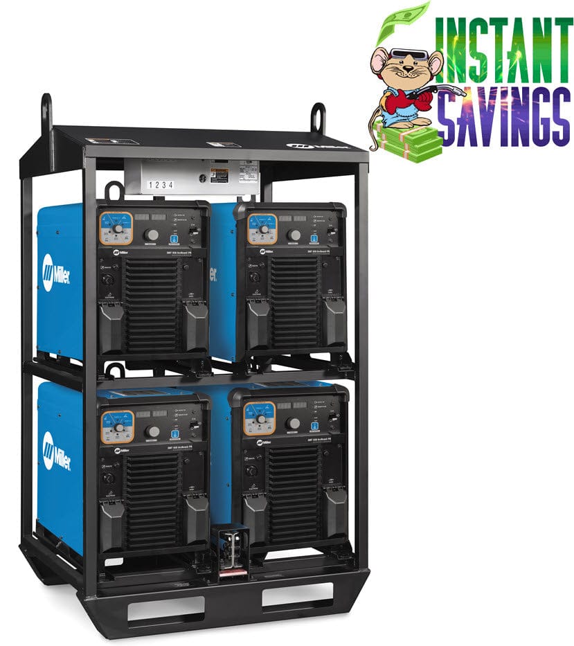 Miller Welders Miller XMT 650 ArcReach Polarity Reversing 4-Pack Rack 907852