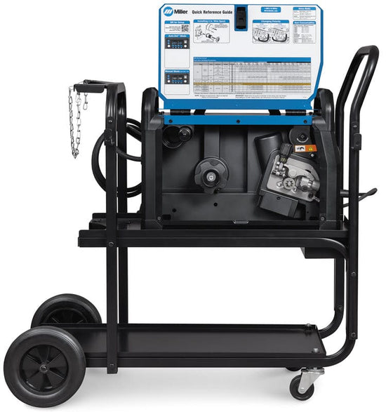 Millermatic 211 PRO MIG Welder with Running Gear/Cylinder Rack 9510000