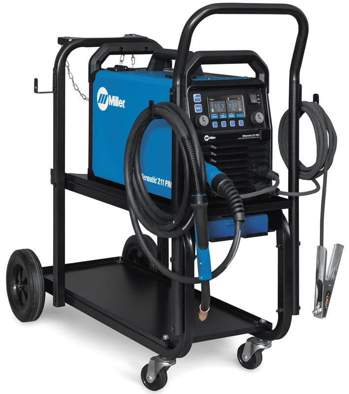 Miller Welders Millermatic 211 PRO MIG Welder with Running Gear/Cylinder Rack 951000073