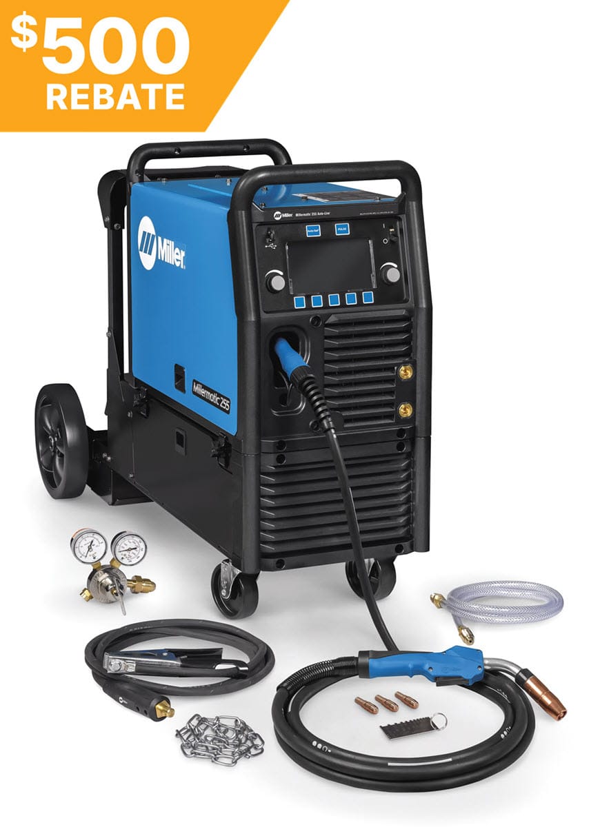 Miller Welders Millermatic 255 Auto-Line MIG Welder w/EZ-Latch Running Gear 951000271