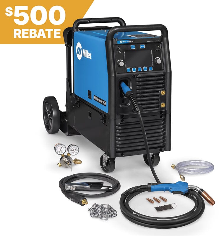 Miller Welders Millermatic 255 MIG Welder w/EZ-Latch Running Gear 951766