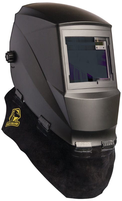 Black Stallion Welding Helmet Accessories Black Stallion Leather Wrap Around Welding Helmet Bib AH5040-BK