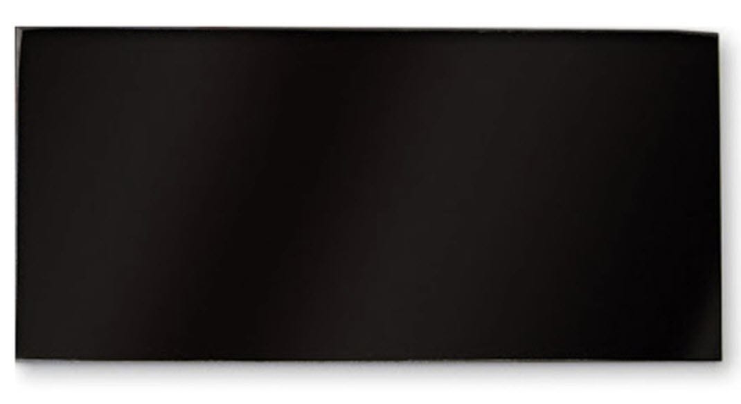 Rectangular black glossy tile