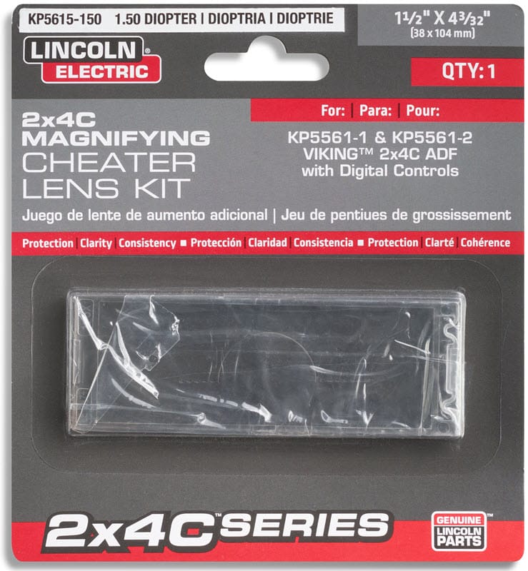 Lincoln Welding Helmet Accessories 1.5 Lincoln Viking 2x4C Digital Clip-On Magnifying Cheater Lens KP5615