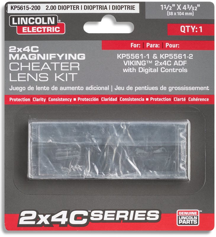 Lincoln Welding Helmet Accessories 2.0 Lincoln Viking 2x4C Digital Clip-On Magnifying Cheater Lens KP5615