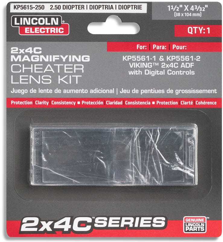 Lincoln Welding Helmet Accessories 2.5 Lincoln Viking 2x4C Digital Clip-On Magnifying Cheater Lens KP5615