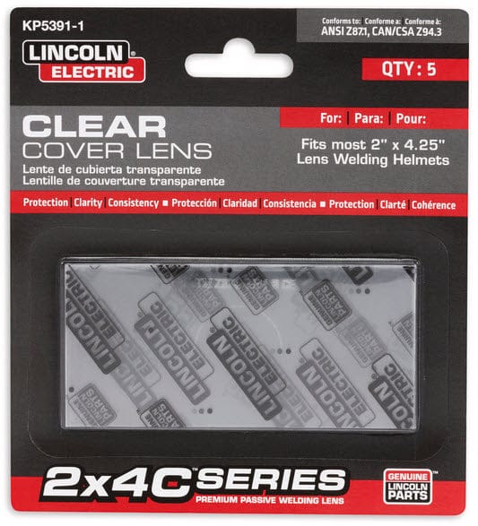 Lincoln Welding Helmet Accessories Lincoln Viking 2x4C Series Clear Cover Lens KP5391-1