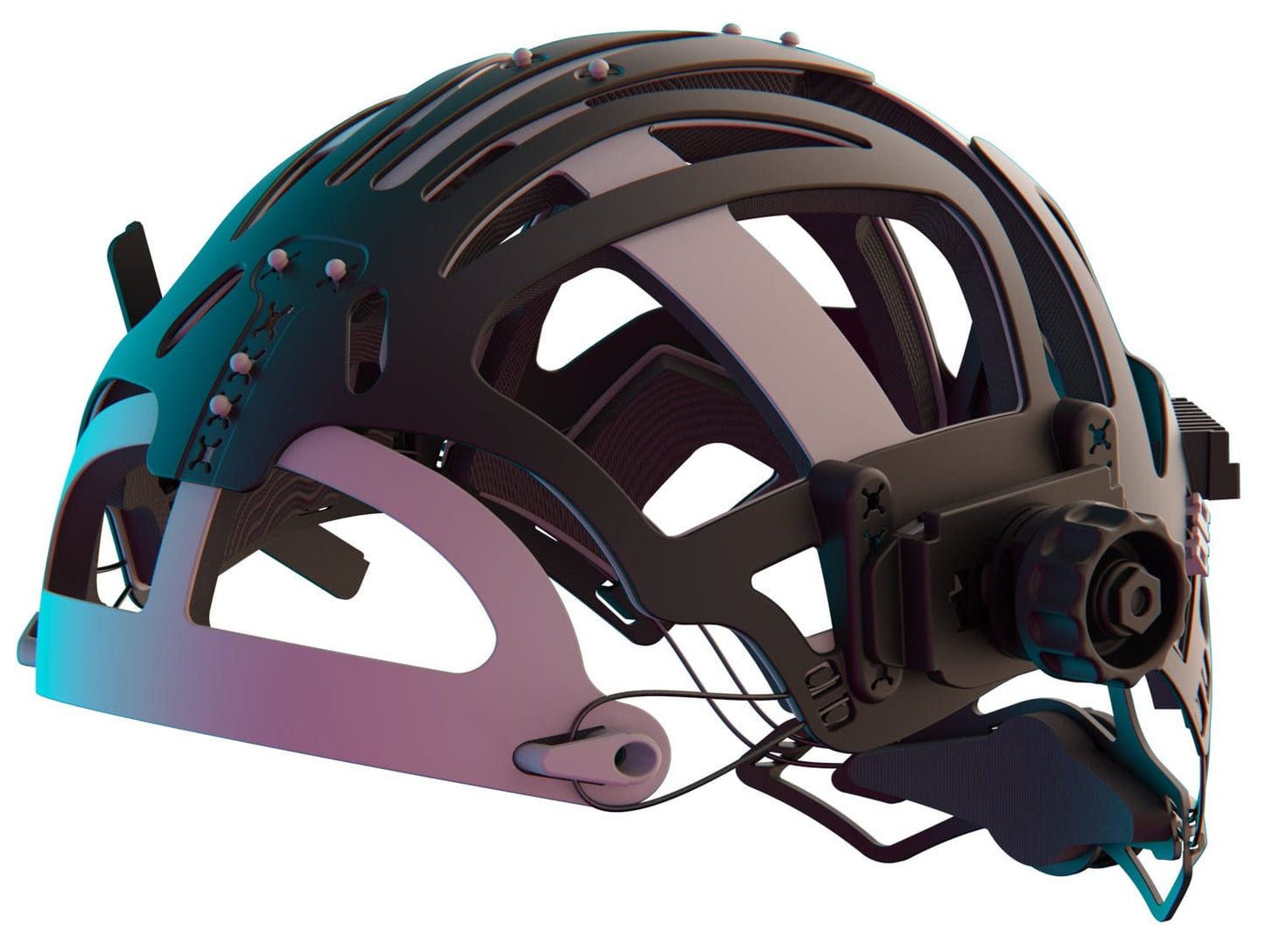 Optrel IsoFit headgear with adjustable dial and black frame