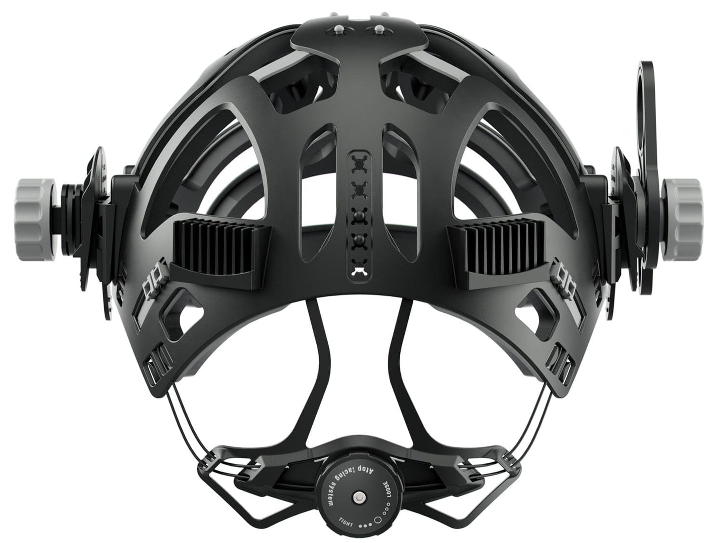 Cyberweld black welding helmet headgear with adjustable tension knobs