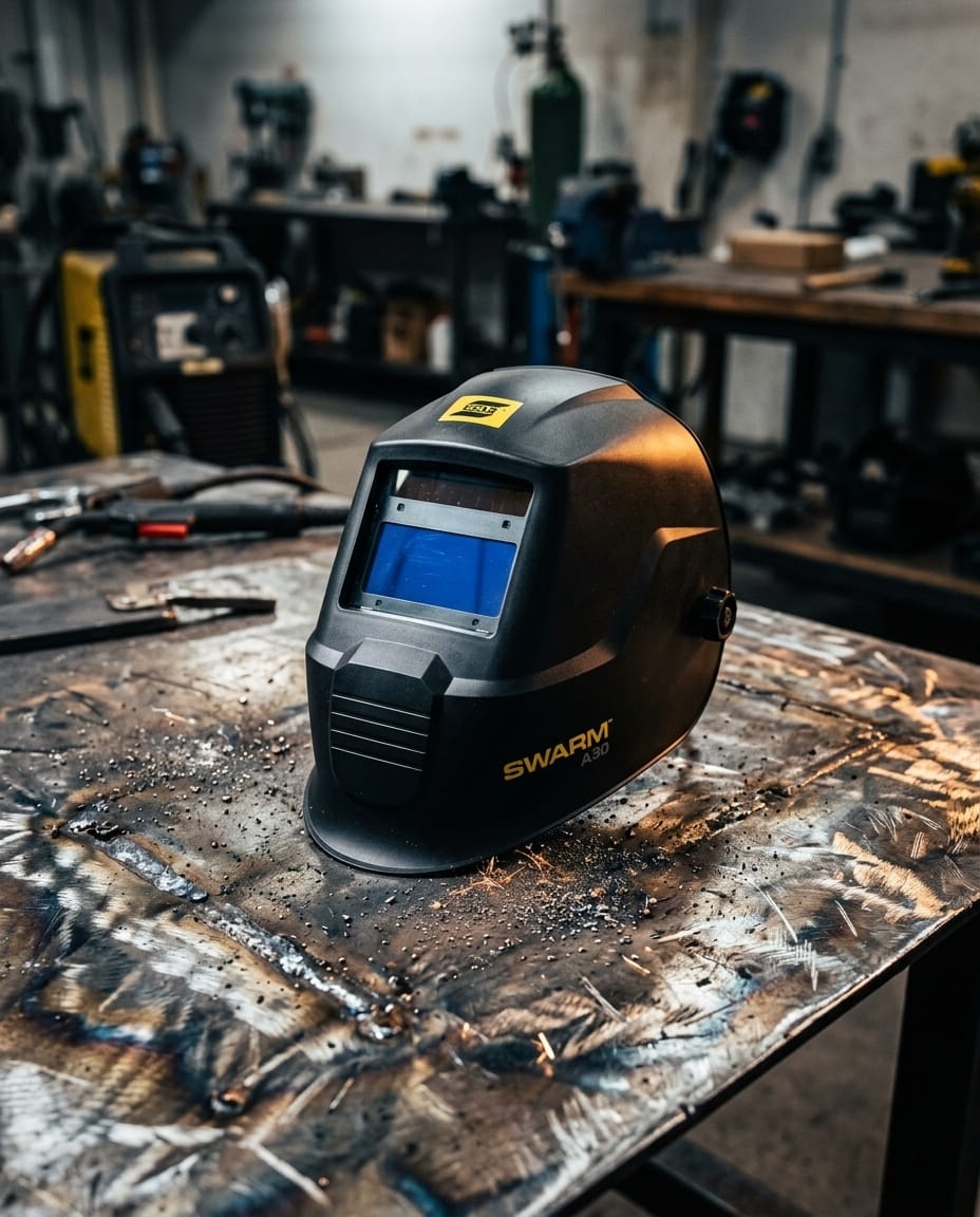 Welding Helmet — Workshop Context | Generated by Modelize