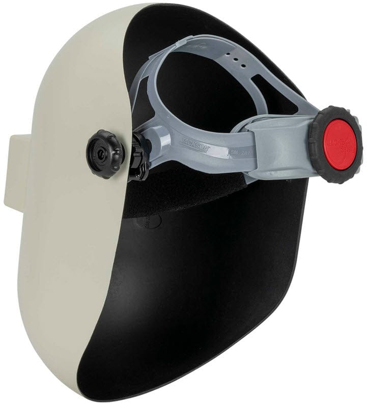 pipeline goggles Jackson Safety Welding Helmet, Ratchet, Fiberglass, White, 14321