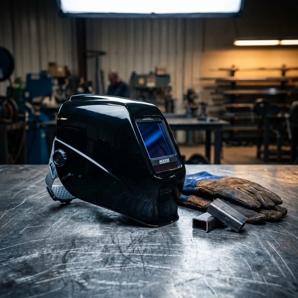 Welding Helmet — Workshop Lifestyle | Generated by Modelize