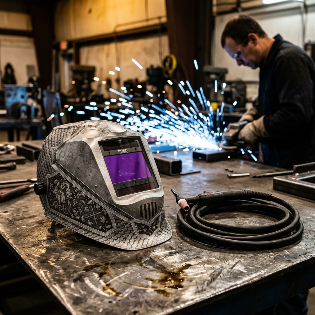 invel インヴェル　ウェルネスハット　グレー Lincoln Viking 3350 ADV Welding Helmet - Medieval K4671-5