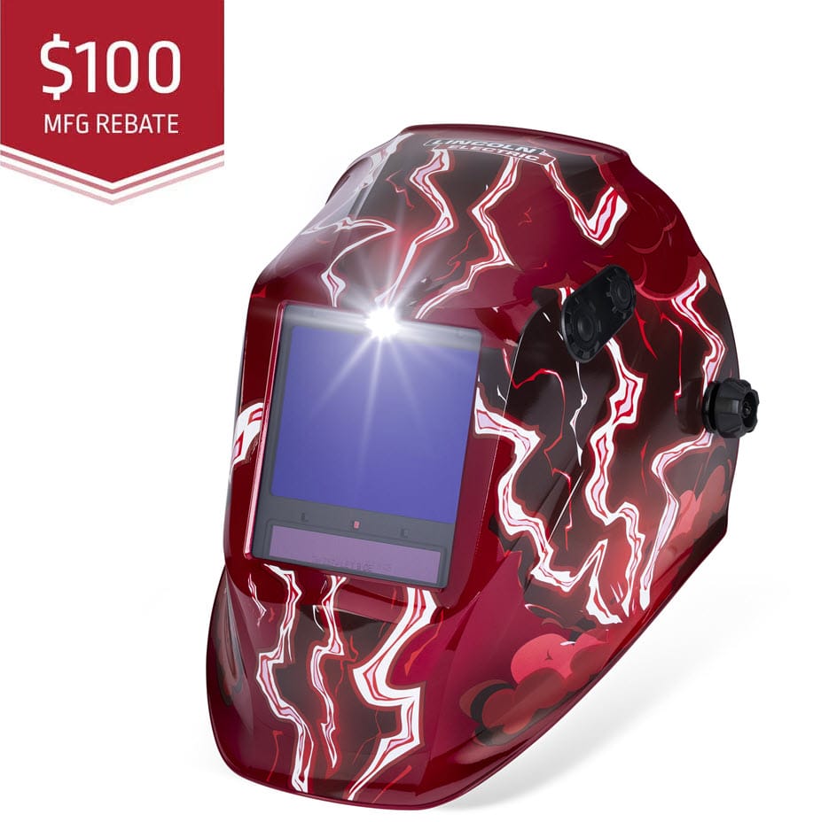 Lincoln Welding Helmets Lincoln Viking 3350 ADV Welding Helmet - Red Strike K5754-5