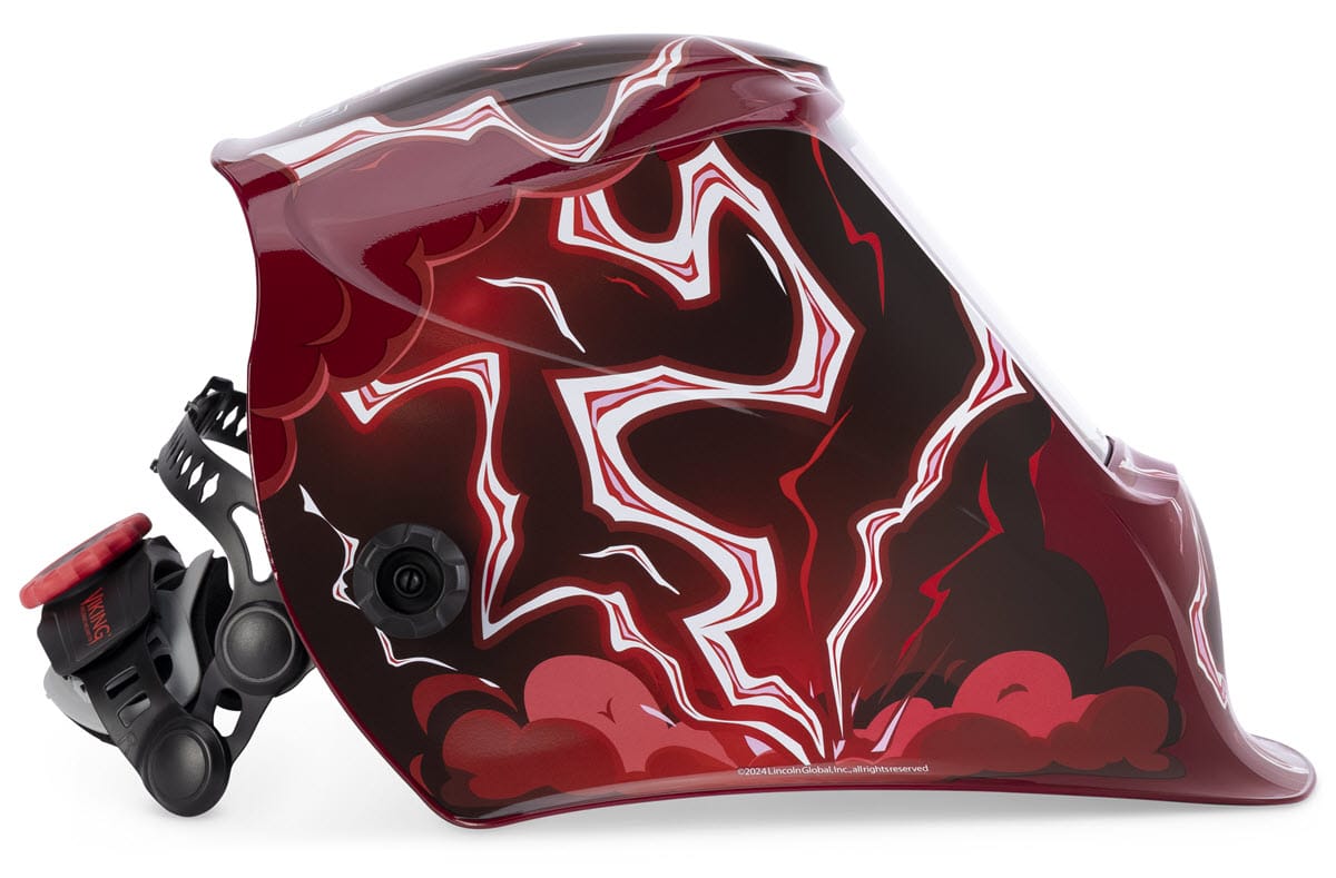 Lincoln Welding Helmets Lincoln Viking 3350 ADV Welding Helmet - Red Strike K5754-5