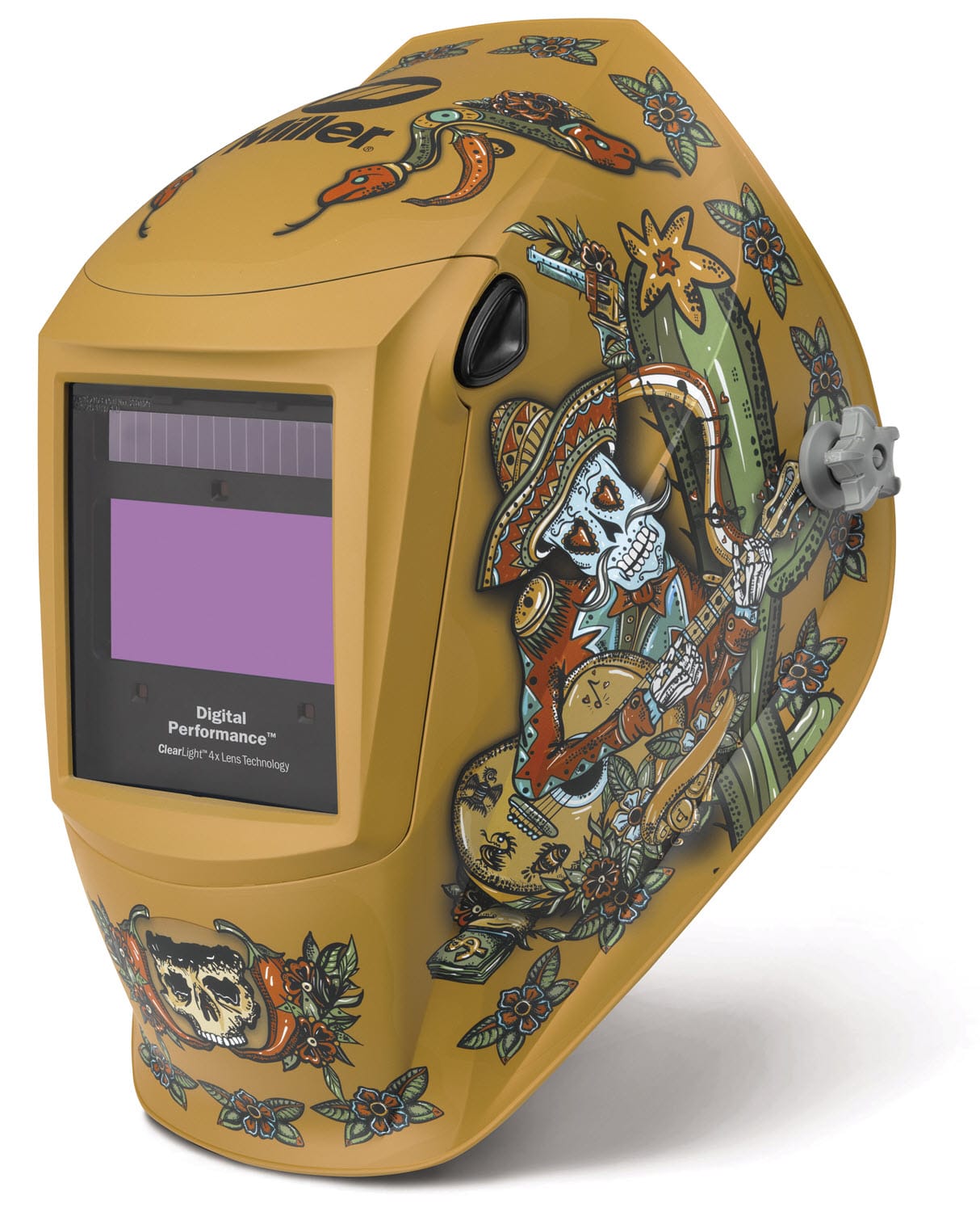 Miller Digital Performance welding helmet with Day of the Dead graphic
