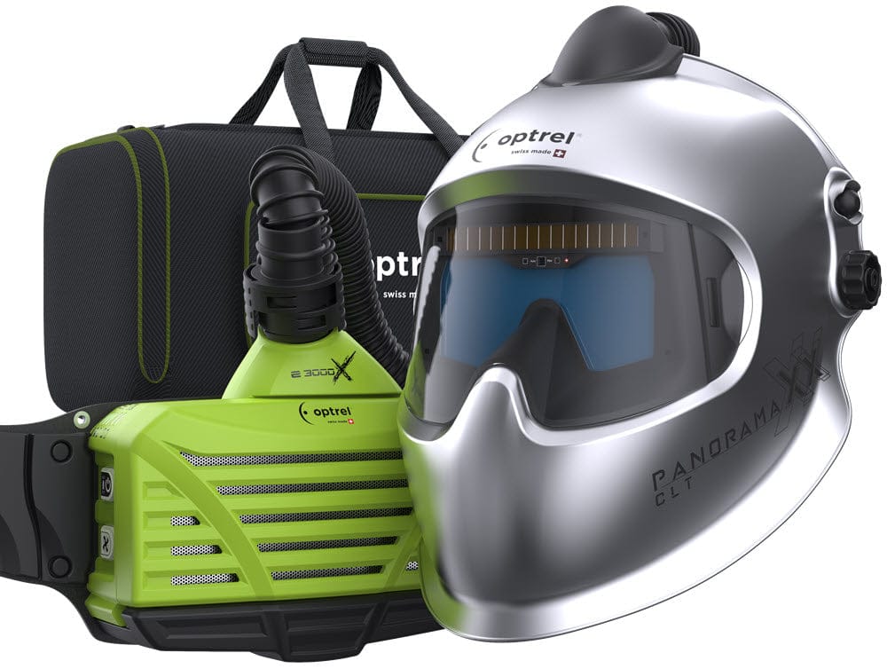 Optrel Welding Helmets Optrel e3000x PAPR w/Panoramaxx CLT Silver Welding Helmet 4550.590