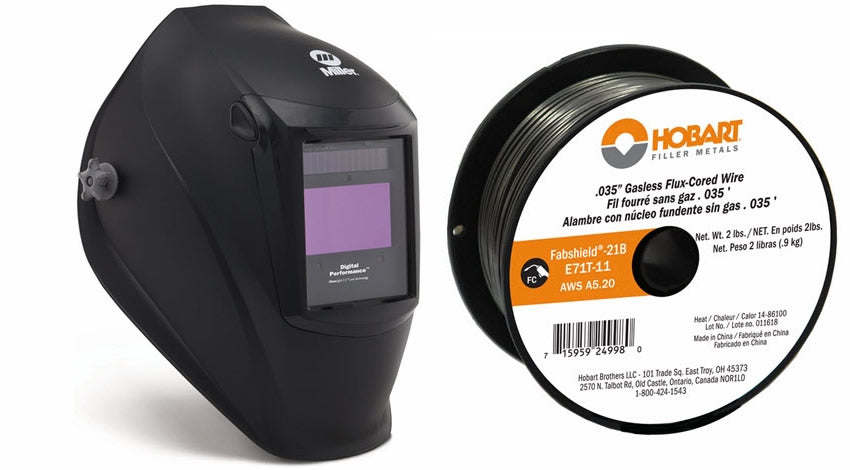 FREE Miller Digital Performance Welding Helmet PLUS 2# Spool Flux-Cored Wire