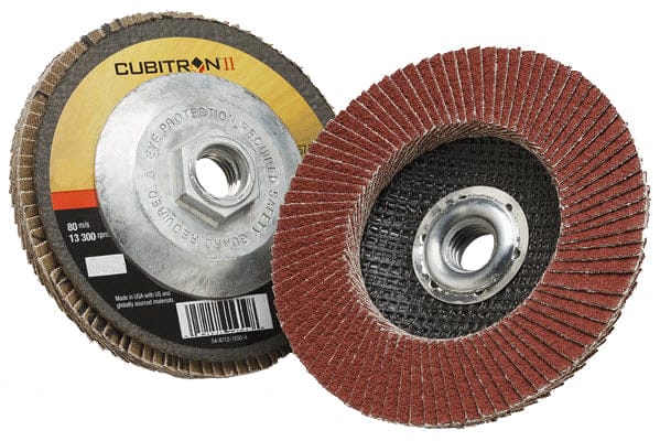 3M Abrasives 3M Cubitron II Flap Disc 967A 4 1/2" Type 27 Grade 60+ with Hub 55603