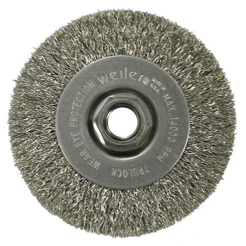 Weiler Abrasives Weiler Narrow Face Crimped Wire Wheel - 4" Steel 13081