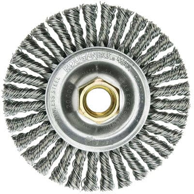 Weiler Abrasives Weiler Roughneck Max Stringer Bead Wheel - 4" Stainless Steel 13138