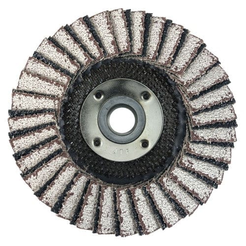 Weiler Abrasives Weiler Tiger Aluminum Flap Disc- 4 1/2" Type 27 5/8"-11 Nut 36 Grit 51256