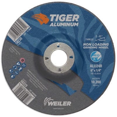 Weiler Abrasives Weiler Tiger Aluminum Grinding Wheel - 6" X 1/4" Type 27 58229