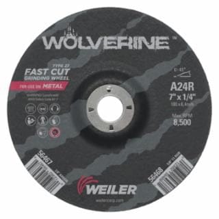 Weiler Abrasives Weiler Wolverine Grinding Wheel - 7" X 1/4" Type 27 56467