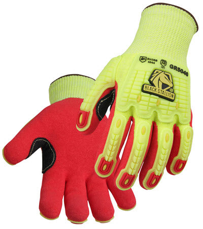 Black Stallion AccuFlex A6 Cut & Impact Resistant Hi-Vis Gloves GR5040