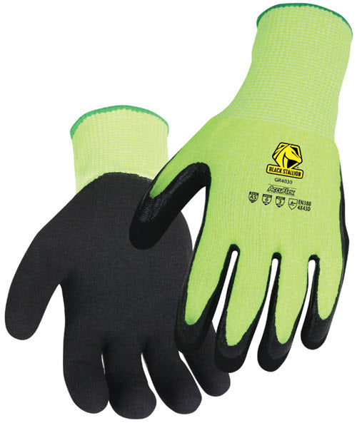 Black Stallion AccuFlex A5 Cut Resistant Hi-Vis Gloves GR4030-HB