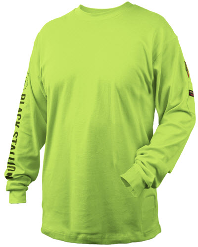 Black Stallion Flame Resistant 7 oz. Lime Cotton T-Shirt TF2510-LM