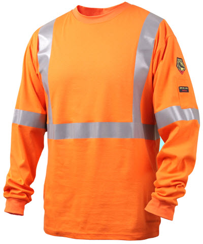 Black Stallion Flame Resistant Hi Vis Orange Cotton T-Shirt TF2511-OR
