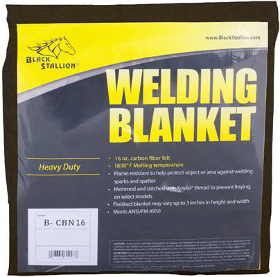 Black Stallion 16 oz. Carbon Fiber Felt Welding Blanket B-CBN16-6X8