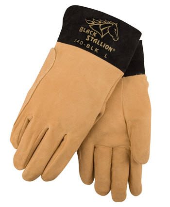 Black Stallion Welding Gloves - Deerskin TIG Glove 24D-BLK