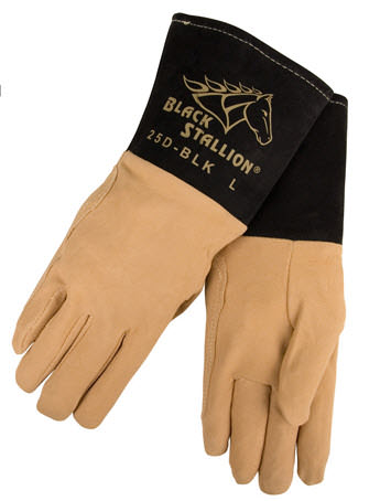 Black Stallion Welding Gloves - Deerskin TIG Glove 25D-BLK