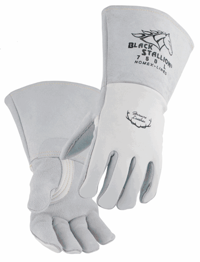 Black Stallion Welding Gloves - Premium Elkskin 750