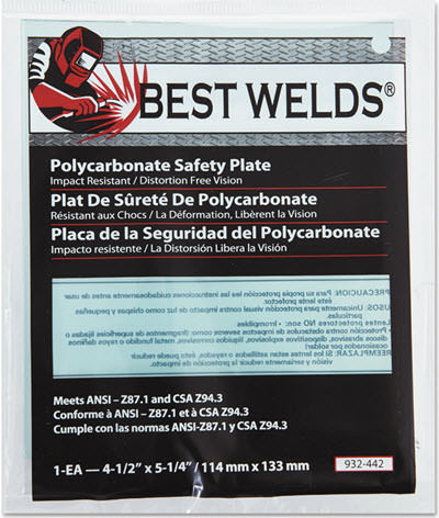 Best Welds Cover Plate - 4 X 5 Clear Polycarbonate