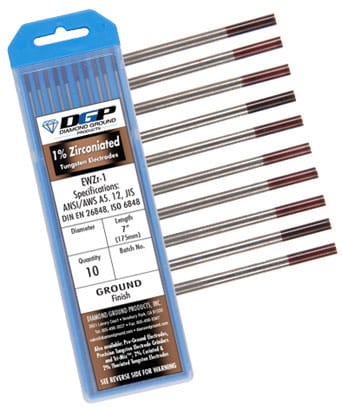 Diamond Ground Filler Metals Diamond Ground 0.3% Zirconiated Tungsten Electrode ZI-040