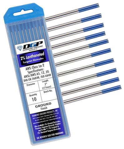 Diamond Ground Filler Metals Diamond Ground 2% Lanthanated Tungsten Electrode