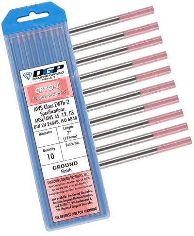 Diamond Ground Filler Metals Diamond Ground CRYO-T 2% Thoriated Tungsten Electrode CT-040