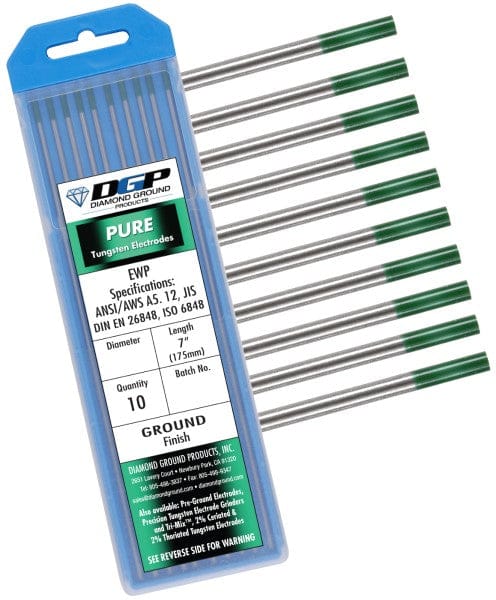 Diamond Ground Filler Metals Diamond Ground Pure Tungsten Electrode PT-040
