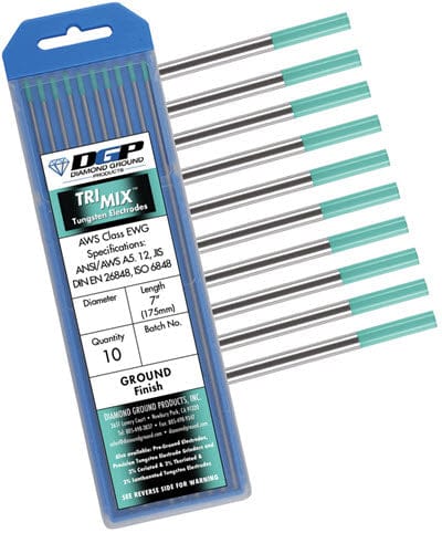 Diamond Ground Filler Metals Diamond Ground Tri-Mix Tungsten Electrode