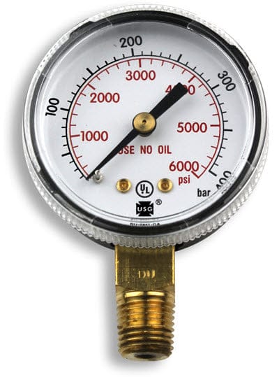 Smith Gas Apparatus Smith Replacement Gauge - 2 inch, 0-6000 PSIG GA145-03