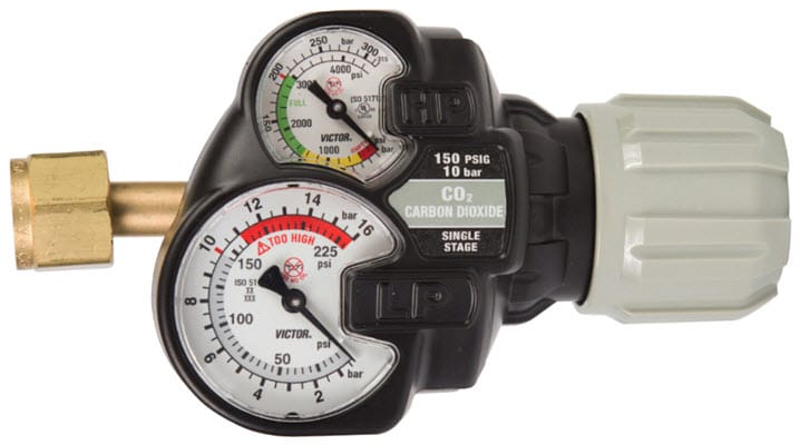 Victor Gas Apparatus Victor Carbon Dioxide Regulator - Edge 2.0 ESS42 Heavy Duty 0781-3615