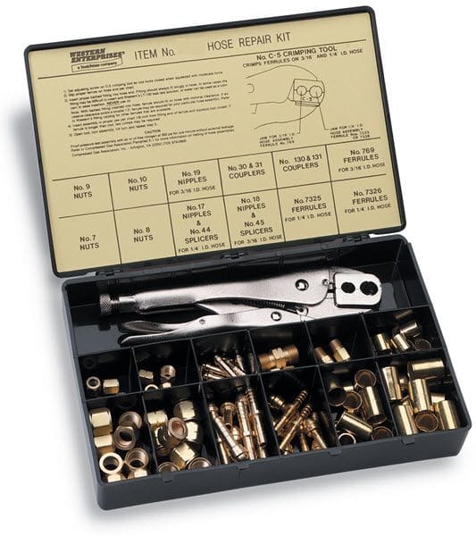 Western Enterprises Gas Apparatus Western Hose Repair Kit - 1/4" Hose, "B" Fittings CK-26