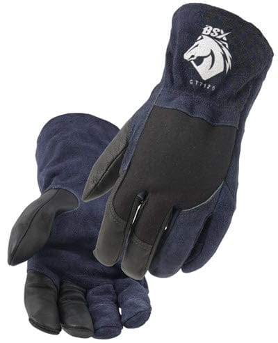 Black Stallion Gloves BSX Grain Goatskin & Stretch FR Cotton TIG Welding Gloves GT7120-NB